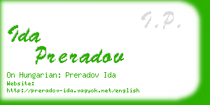 ida preradov business card